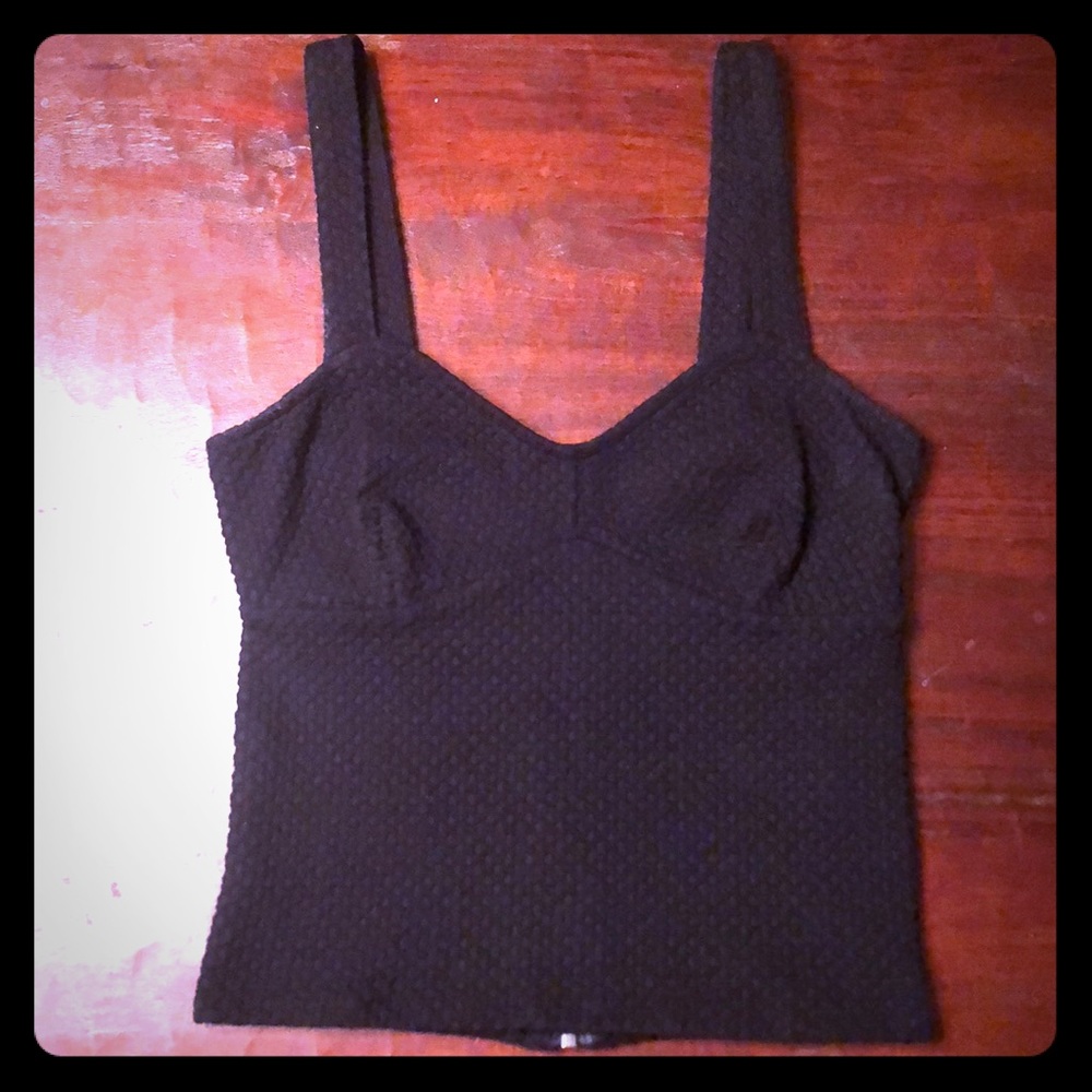 Black Anthropologie crop top